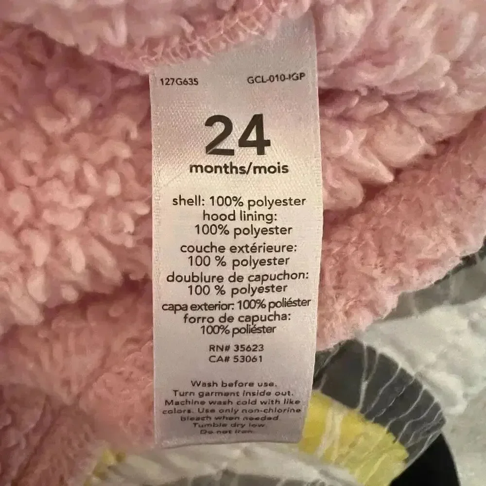 Carter’s  pink sherpa fleece jacket toddler girl’s Size 24 months